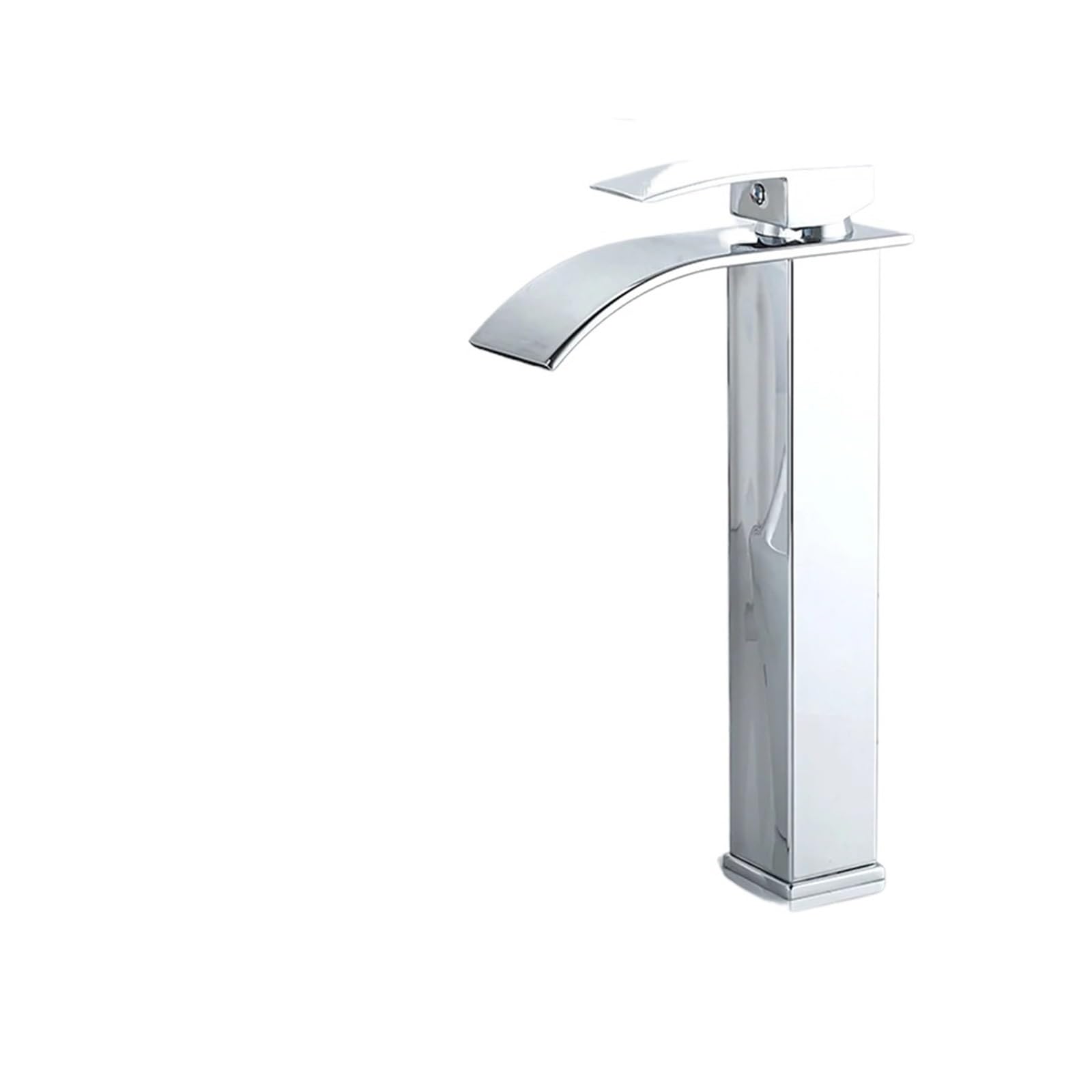 Robinet de lavabo de salle de bains haut en chrome mitigeur évier eau chaude et froide G3/8