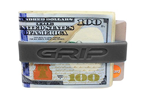 GRIP Money Band (1) GREY, Minimalist Wallet, Money Clip Alternative