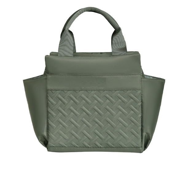 Image of Lunch Bag for Kids, Lunch Bag for Office Men, Women and Kids, Canvas Tiffin Bags for School, Picnic, Work, Carry Bag for Lunch Box and Water Bottle (Green C)