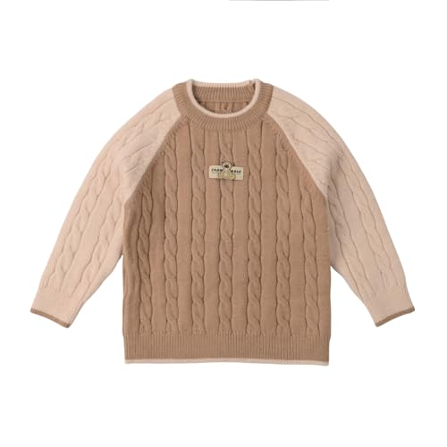 Image of Bold N Elegant Boys Winter Woolen Stylish Warm Cable Knit Raglan Sleeve Pullover Sweater for Kids