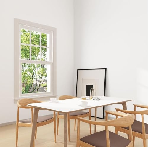 Image of WISDOM White Matte Wallpaper Self Adhesive Peel and Stick Contact Paper Waterproof Vinyl Wallpaper for Kitchen Cabinets, Furniture & Home Decor (12 x 48, White Matte Wallpaper)