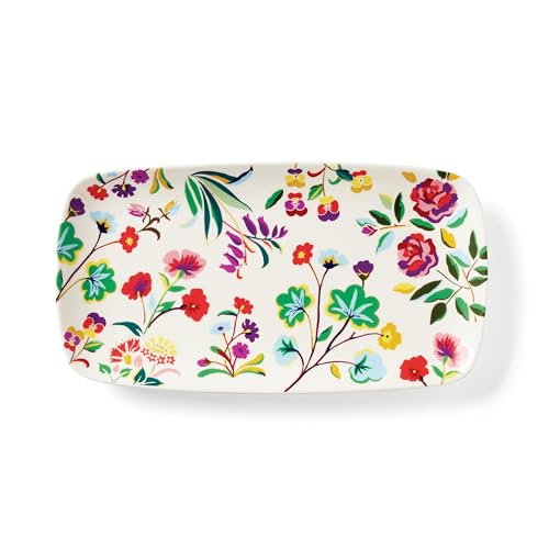 Kate Spade New York Garden Floral Hors D'Oeuvres Tray, one size, White