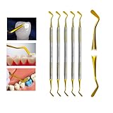 5Pcs Flat Plastic Composite Filling Instrument – 3mm Double-Ended Dental Spatula with Hollow Handle – Non-Stick Stainless Steel Tool for Resin Placement, Contouring & Restorations