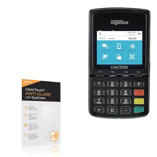 BoxWave Screen Protector Compatible With Ingenico Link/2500i - ClearTouch Anti-Glare Anti-UV EyeCare (2-Pack), Filters out Harmful Blue Light Reduce Fatigue