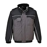 chaqueta moto xxl segunda mano Cierre de cremallera de doble sentido con solapa y botones de presión ocultos. ribete reflectante y 8 bolsillos de almacenamiento