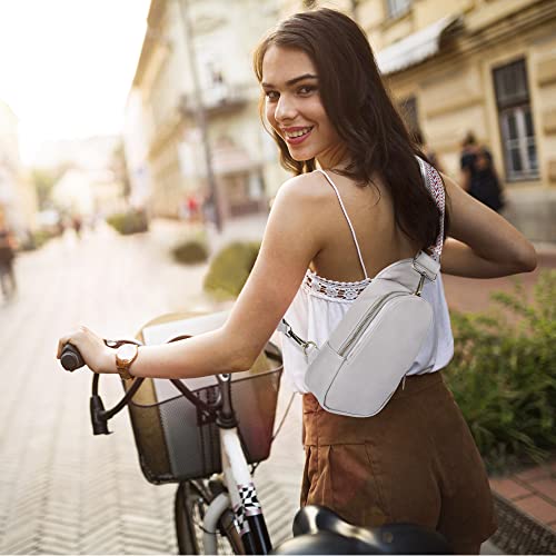 Image of Sling Bag for Women PU Leather Sling Bag Small Crossbody Sling Backpack Multipurpose Chest Bag for Women Cycling