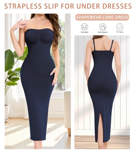 Image of Strapless Slip for Under Dress Long Shapewear Dress for Women Tummy Control