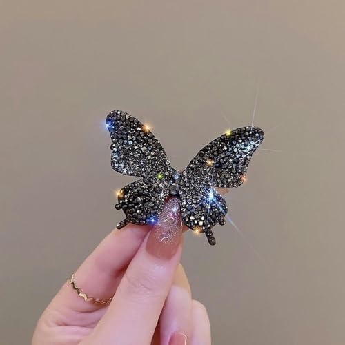 Pince à cheveux papillon diamant pour fixer la frange et l'arrière de la tête - 5
