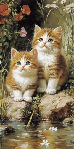 Pintura Diamante Adultos para aprender manualidades relajantes de punto de cruz gato 5D