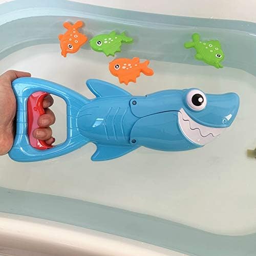 Baby Bath Toys Swimming Pool Shower Gifts Fun Bath Baby Toy for 1,2,3+ Year Olds Boy Girl Toddler Summer Bathtub Water Toys Shark Grabber Toy Fish Game Set Bath Toys No Mold for Kids Ages 3 4 5 6 7 8