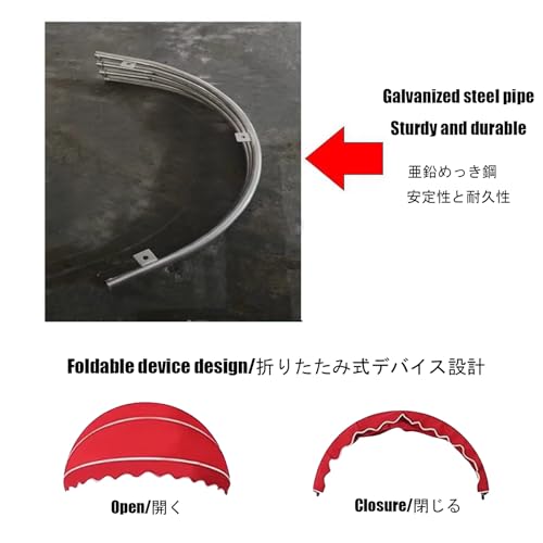 Housses de terrasse pliables et auvent d'extérieur rétractable de 120 cm