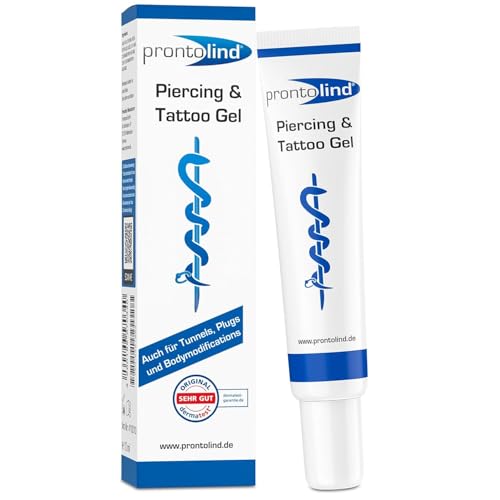Prontolind gel antibacteriano para piercing 10ml - también ideal como ayuda para estirar los agujeros de las orejas