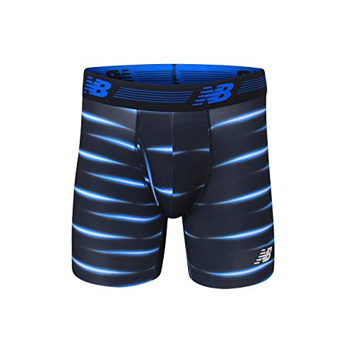 New Balance Men's 6" Boxer Brief Fly Front with Pouch, 3-Pack, Pigment/Team Royal/Bolt Flare, XX-Large2
