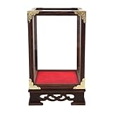 Couvercle de protection en verre : le couvercle en verre transparent protège vos objets de la poussière et de l’humidité. présentoir pour poupée en verre, vitrine transparente