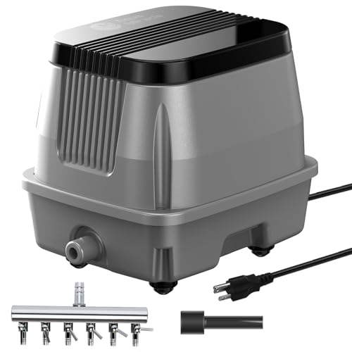 Image of AquaMiracle Linear Air Pump ZP-40 /ZP-60 /ZP-100 for Pond Aeration, 635 /950 /1600GPH Septic Air Pump Pond Aerators for Outdoor Ponds, Waste Treatment, Aquarium, Fish Farm, Seafood Restaurant