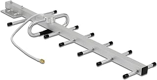 DELOCK Antena Yagi LPWAN 806 – 896 MHz Conector SMA 10 dBi, Fijo direccional Pared y mástil Montaje Exterior