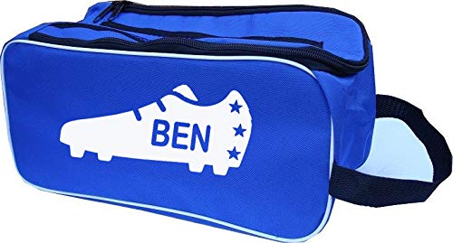 PROSTYLE SPORTS Personalised Football Boot Bag, Shoes bag (Blue) (Boots with Name)