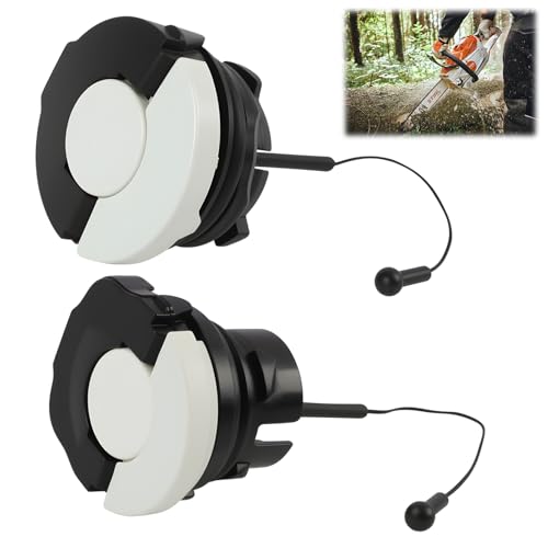 2 Pièces Bouchon d'Essence et Bouchon d'Huile pour Tronçonneuse Stihl, Bouchon Réservoir...