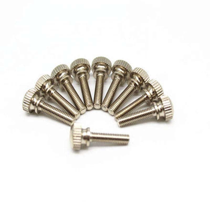 M3 M4 M5 Thunb Screw Brass Nickel Plated Screws High Head knurled Bolts 6-12mm Length - (Thread Diameter: M3 x10mm(5pcs))