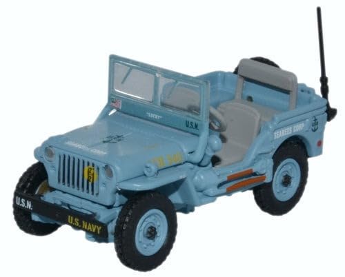 Oxford Diecast Willys MB US Navy Seabees 1:76 miniatura 1