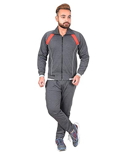 Image of Krystle Men's Dark Grey Cotton Warm Tracksuit
