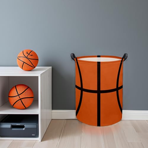 Image of Basketball Kids Laundry hamper Hamper for Nursery Boy and Girl Storage Bin Organizer Room Decor for Home(Basketball Pattern)