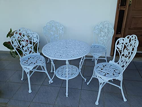Conjunto de Mesa Para Jardim em Alumínio Fundido Hera 1 Conjunto de Mesa Para Jardim em Alumínio Fundido Hera