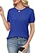 Womens Tops Short Sleeve Sweater Basic Plus Size Summer Clothes for Women Maternity Capsule Wardrobe Royal Blue 2XL