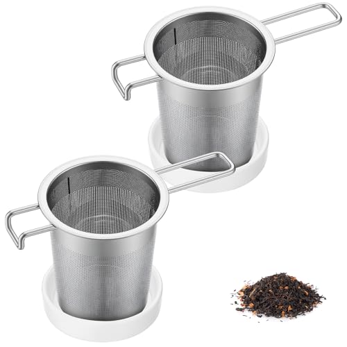 2 Pack Extra Fine Tea Infuser with Dish Set