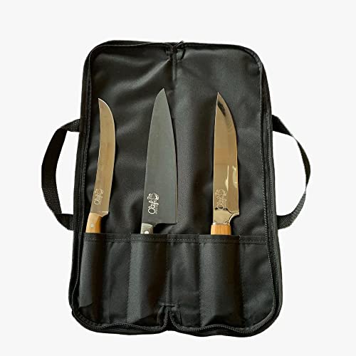Estojo Porta Facas e Utensílios Nylon 900 | Chef Churrasco | 6 Compartimentos | Bolsa Case com Alça Dupla | 48cm | Cozinha Profissional