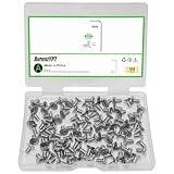 100Pcs M4x8mm Stainless Steel Flat Head Socket Cap Screws, Full Thread Allen Drive Countersunk Bolts, Bright Finish, Ideal for DIY & Home Repair
