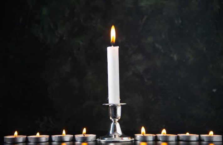 Miniatura 4 de Mini velas de té a granel - 50 velas de viaje blancas sin perfume para Shabat