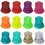 12 pcs Breathable Neck Gaiter Face Scarf Mask for Men Women Sun Protection Bandana Hiking, Cycling, Sports, Fishing (C)