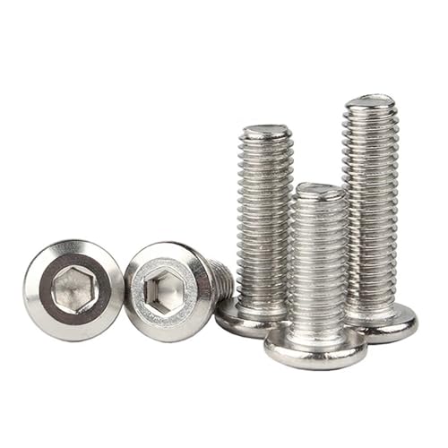 Tornillos de madera con zócalo hexagonal plano inoxidable 304 M8 x 55mm para carpintería 4
