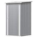 Devoko 3x3 FT Outdoor Storage Shed, Small Garden Tool Shed with Single Lockable Door, Metal Tool Storage Shed with Sloping Roof, Outside Shed for Backyard Patio Lawn, Gray