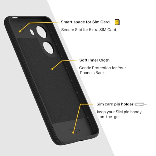 Image of Pikkme Back Cover for Poco C71 / Redmi A5 Camera Protection 3D Hexa Cube Design Silicone Protective Bumper Case (Black)