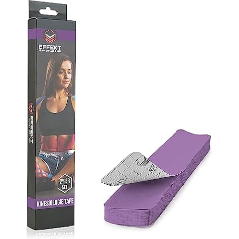 Effect (25 cm x 5cm) Kinesiotapes Pre-cut in many skin colors I PreCut Tape Waterproof & Elastic I Extra strong kinesiology tape Cover