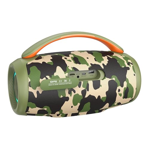 Haut-parleur BT portable 60W avec basses puissantes Docooler et lumières RVB