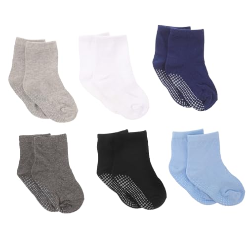 GALPADA 6pairs Cotton Socks for Toddlers Mid Tube Design Non- Breathable for Boys and Girls Ages Comfortable and Protective Boy Girl Footwear