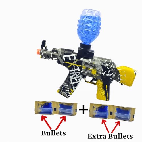 Image of Electric Gel Blaster Gun Toy for Kids | Automatic Splatter Ball Gun with Goggles, USB Charger & Gel Beads | Outdoor Shooting Toy Gun for Boys & Girls (Rechargeable, Safe & Fun Play Set)