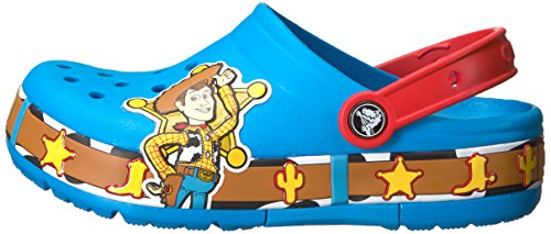 Sandália, Crocs, Lights Crocband Woody Kids, Ocean, 24, Criança Unissex
