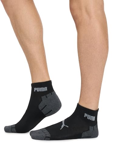 PUMA Men's Quarter Crew Socks (8-Pack), Charcoal, 10-13 | Arch Support and Cushioned Footbed - image 3