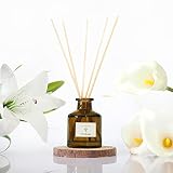 PRISTINE Reed Diffusers for Home | Lily & Jasmine Fragrance Diffuser | Aromatherapy Scented Oil Diff