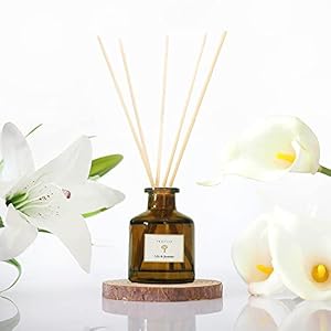 PRISTINE Lily & Jasmine Reed Diffusers for Home & Bathroom | Refreshing Lily of Valley & Jasmine Room Fragrance Reed Diffuser, Oil & Room Diffusers with Reeds Stick Set | Home Fragrance Scent Diffuser
