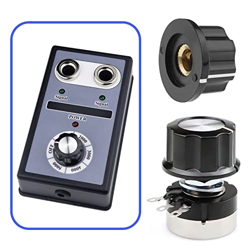The Lord Of The Tools LOT582_BO 5Pcs Potentiometer Knobs Silver Tone Top Rotary Knobs For 6Mm Diameter Shaft Guitar Effect Pedal Knobs Amplifier Control Knobs 23Mm Knob Top Diameter thumb #3