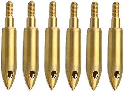 MILAEM 6 Pcs 125 Grain Archery Whistle Broadheads Copper Signal Arrowheads Archery Targeting Whistle Arrow Tips for Crossbow and Compound Bow MILAEM 6 Pcs 125 Grain Archery Whistle Broadheads Copper Signal Arrowheads Archery Targeting Whistle Arrow Tips for Crossbow and Compound Bow