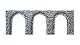 NOCH® Arkadenmauer, offene Bruchsteinmauer, 27 x 10 cm für die Spurweite H0, ideal für Stadtszenen und Bahnhöfe