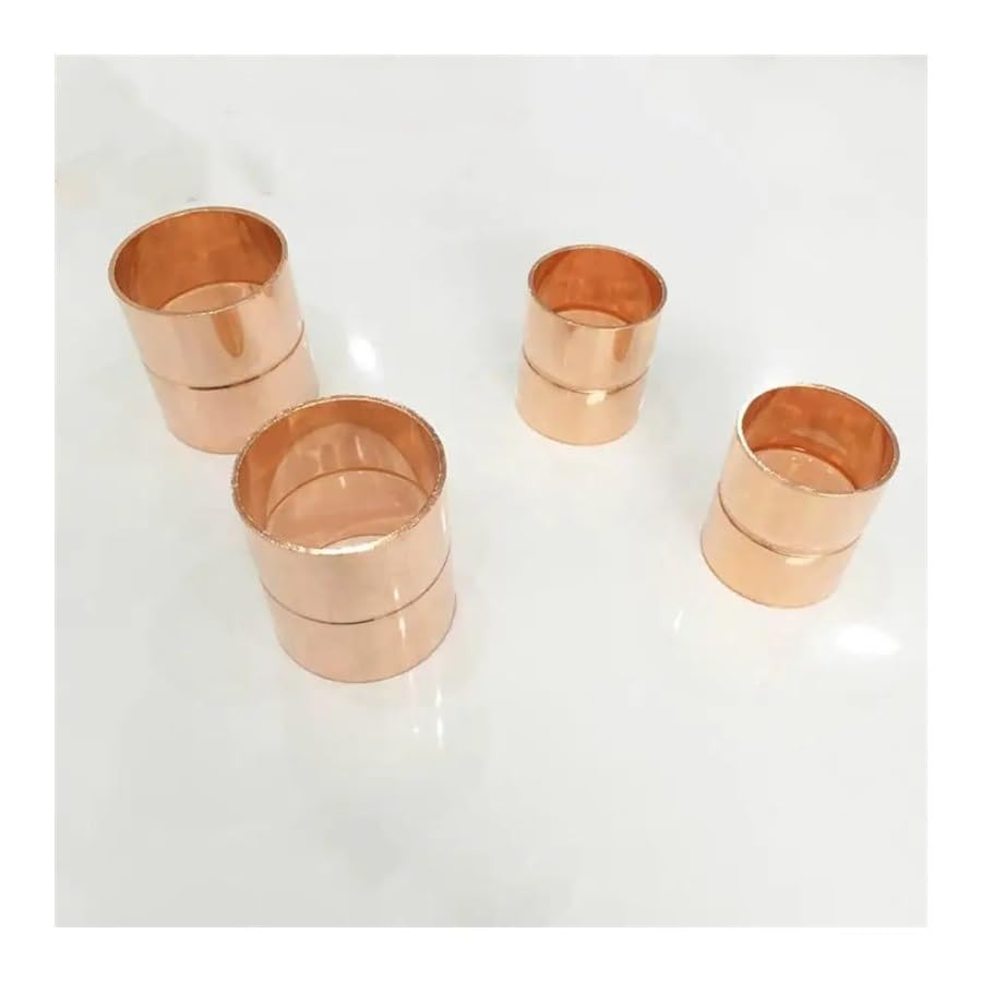 28mm Inner Diameter Copper End Feed Straight Equal Coupling Plumbing Fitting Scoket Weld Water Gas Oil 1mm Thickness