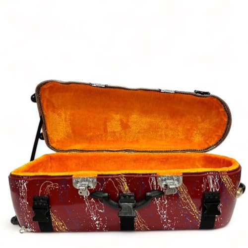 Image of MIRAJ MUSICAL Tabla Fiberglass Case 3 Set (red splash)