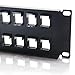 C2G 03860 32-Port Blank Keystone/Multimedia Patch Panel, Black